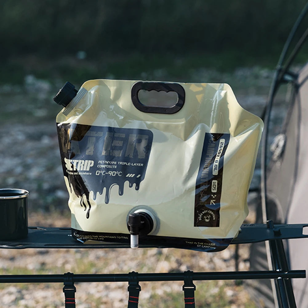 8L Portable Water Bags Folding Camping Water Container Jug Bucket with Faucet for Outdoor Hiking Travel Water Storage Jug Pouch