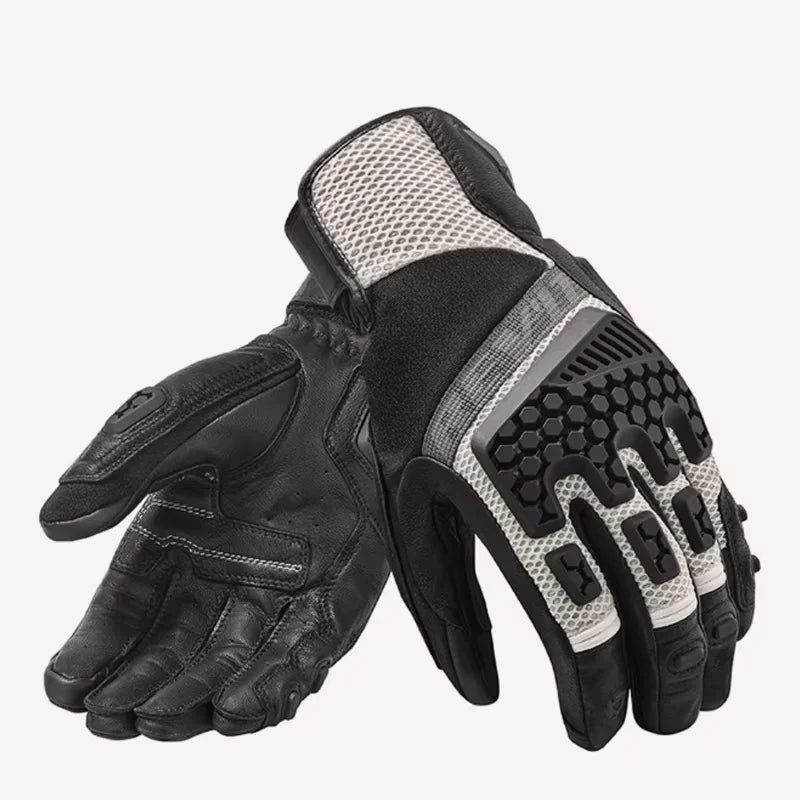 New REVIT Desert 3 PRO motorcycle riding gloves made of genuine leather, breathable, touch screen, and anti fall gloves