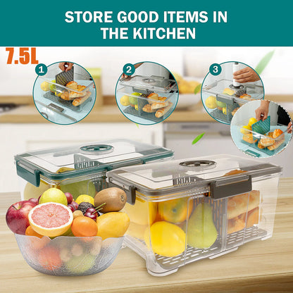 Bread Box Rectangular Airtight Bread Storage Container Bread Keeper Time Recording Bread Holder with Vacuum Pump for Kitchen New