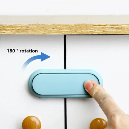 Children's Drawer Safety Latch Cabinet Door Protection Baby Anti Pinch Hand Invisible Lock Opposite Door Wardrobe Lock
