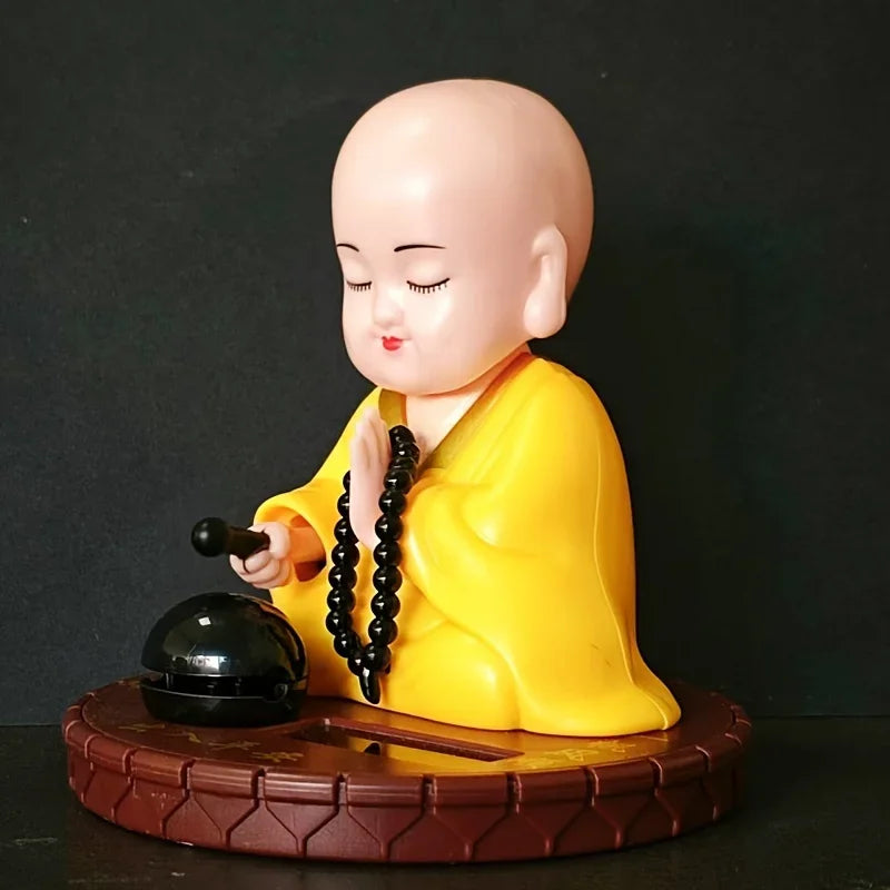 Solar Powered Little Monk Car Accessories, Car Shaking Little Monk Car Interior Accessories, Toy Accessories