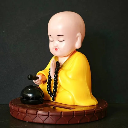 Solar Powered Little Monk Car Accessories, Car Shaking Little Monk Car Interior Accessories, Toy Accessories