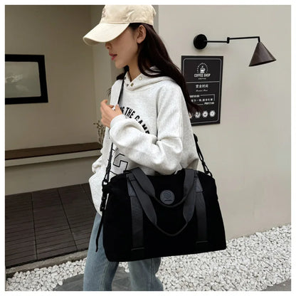 Men's Large Capacity Fashionable Short Distance Travel Totes New Suede Travel Handbag Women's Portable Sports and Fitness Bag