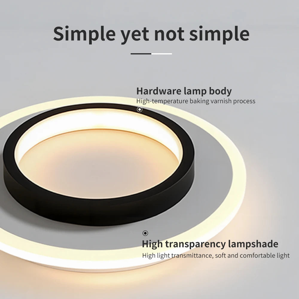 Modern Minimalist Decorative Ceiling Ceiling Lamp Bedroom Living Room Kitchen Aisle Interior Creative LED Round Lighting Lamps