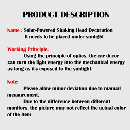 Solar Energy Accessories Shaking Head Doll Swing Monkey Gift CreativeInterior Decoration Car Accessories Car Doll Accessories