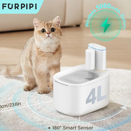 Water Fountain Dispenser Wireless Cat Dog Drinker Bowl Furpipi Ultra Recirculate Filtring Automatic Water Fountain for Cat Cats