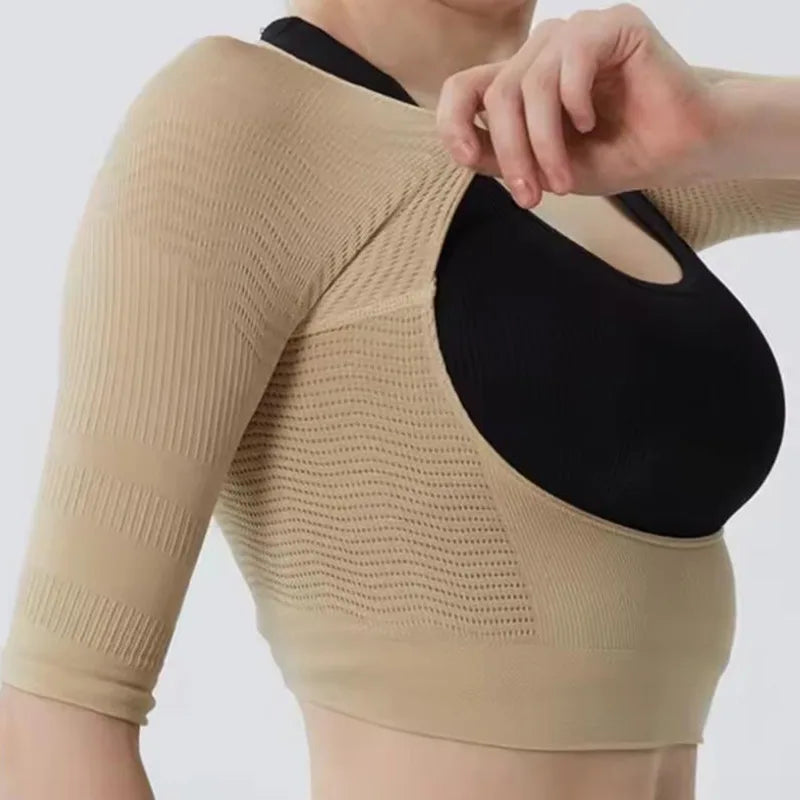 Upper Arm Shaper Posture Corrector  Shapewear Tops Chest Brace Up Vest Women Arm Shoulder Compression Sleeves Body Shaper Corset