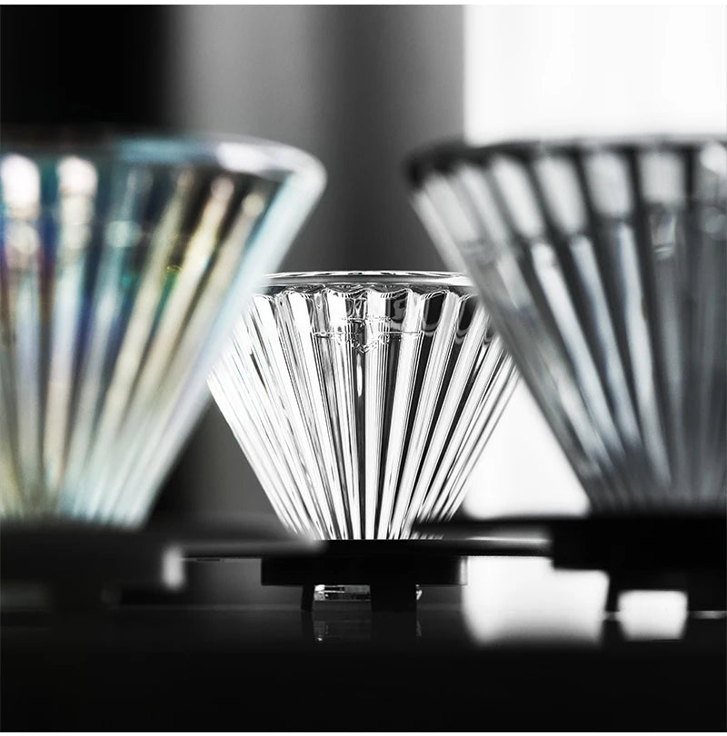 MHW-3BOMBE Pour Over Coffee Dripper Glass Coffee Dripper Coffee Filter Cup Reusable Coffee Drip Filter Cone Coffee Maker