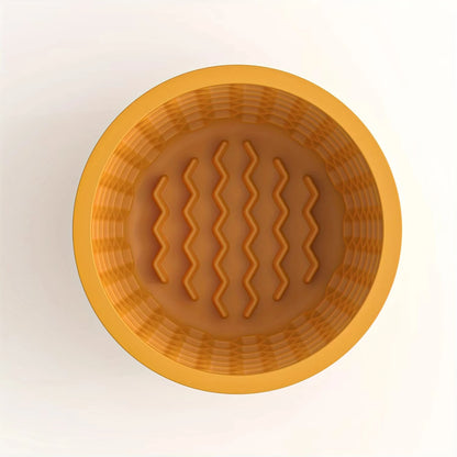 Silicone Dog Slow Feeder Bowl with Honeycomb Lick Mat Slows Eating & Aids Anxiety Relief Dishwasher Safe & Freezer-Friendly