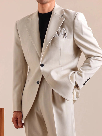 Designer Suit Two Piece Wedding Party Suit Groom Banquet Men Suit Italian Vintage Single Breasted Slim Fit Costume Homme Mariage