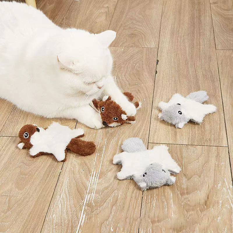Interactive Cat Toys Funny Pet Sounding Toys for Cats Soft Plush Kitten Animal Toy Cute Pet Squeak Toys Cat Accessories