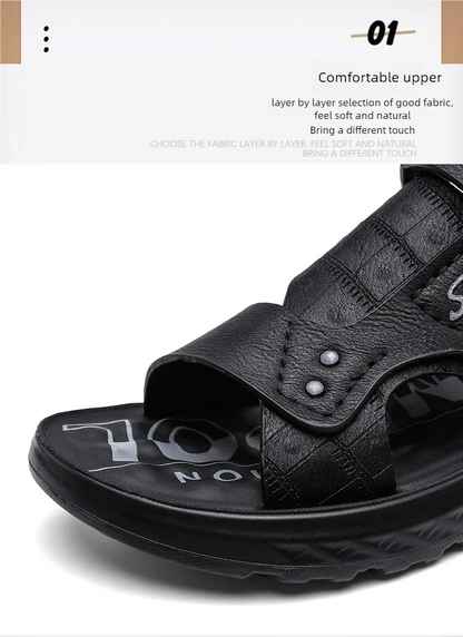 Sandals men  wear outdoors in summer  sports leisure work driving  Anti slip  wear-resistant  trendy beach shoes outdoor wear