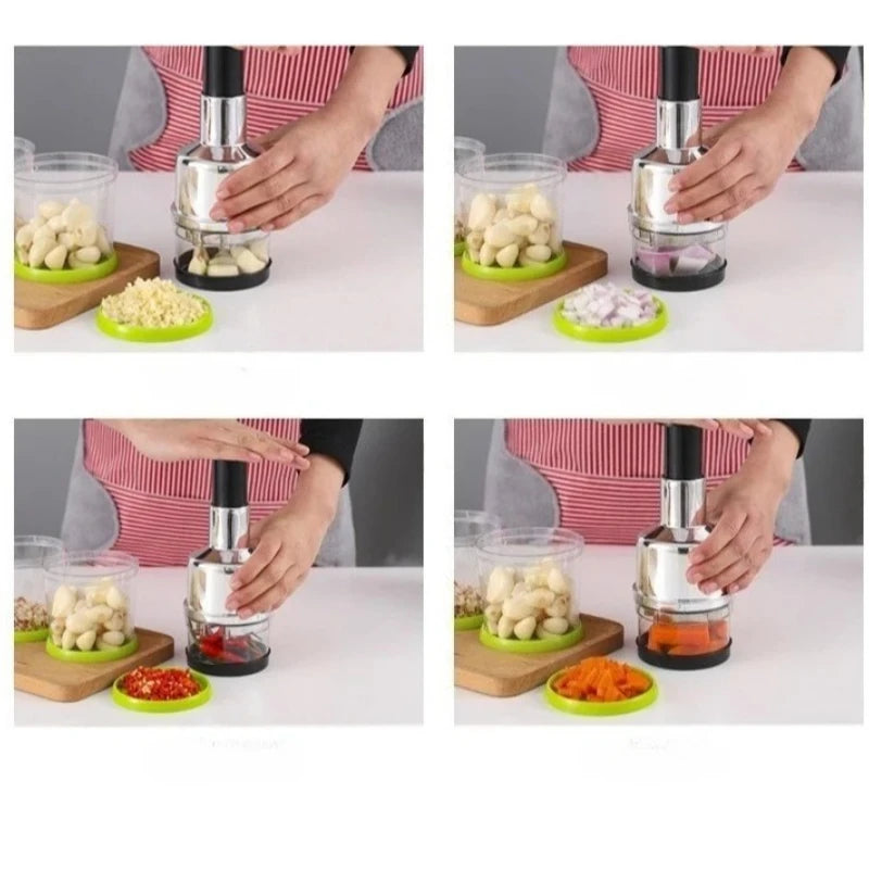 Vegetable Meat Manual Chopper Garlic Presser Quick Chop Food Crusher Cutter Mincer Hand Press Kitchen Tool