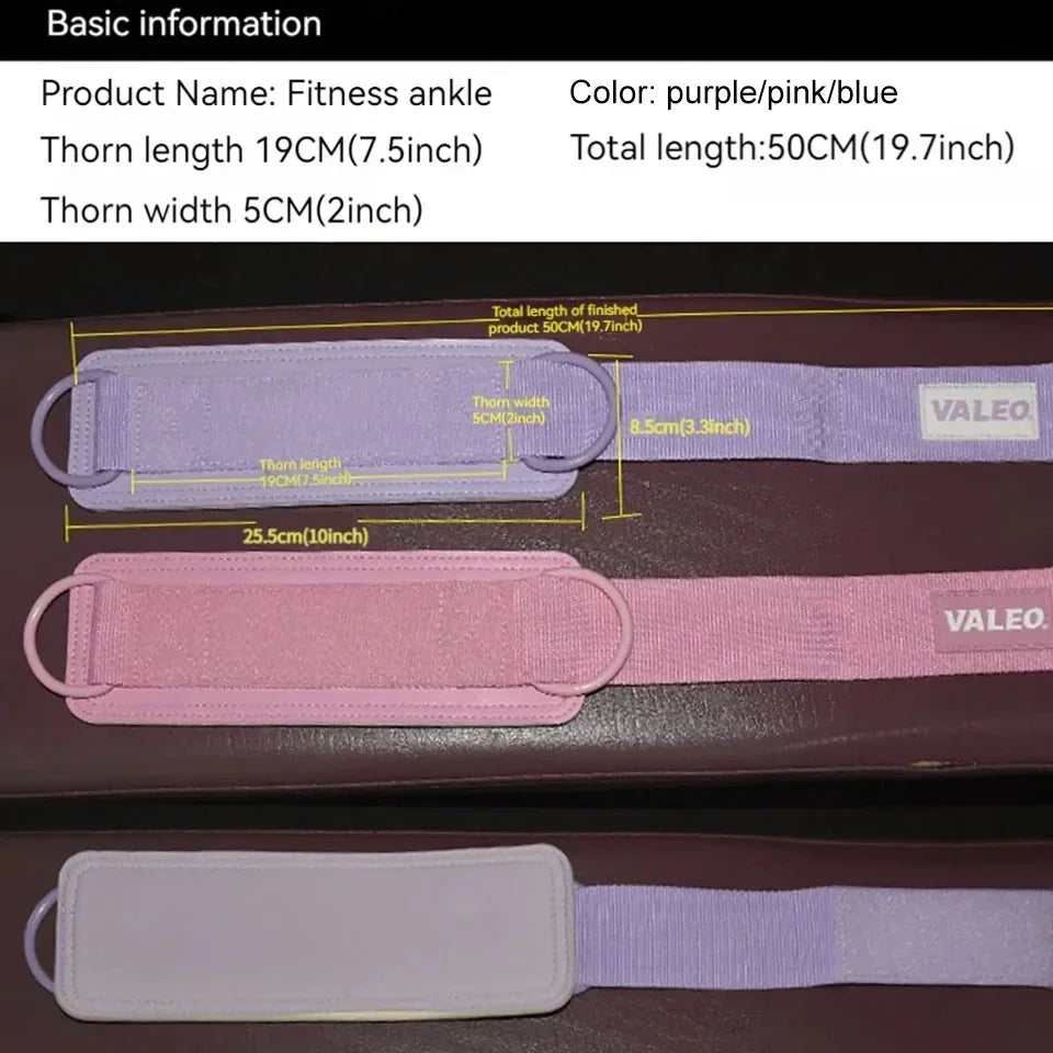 Resistance Bands Set Ankle Straps Adjustable Foot Support Padded Cuff Ankle Weight Leg Training Brace Yoga Sport Tool