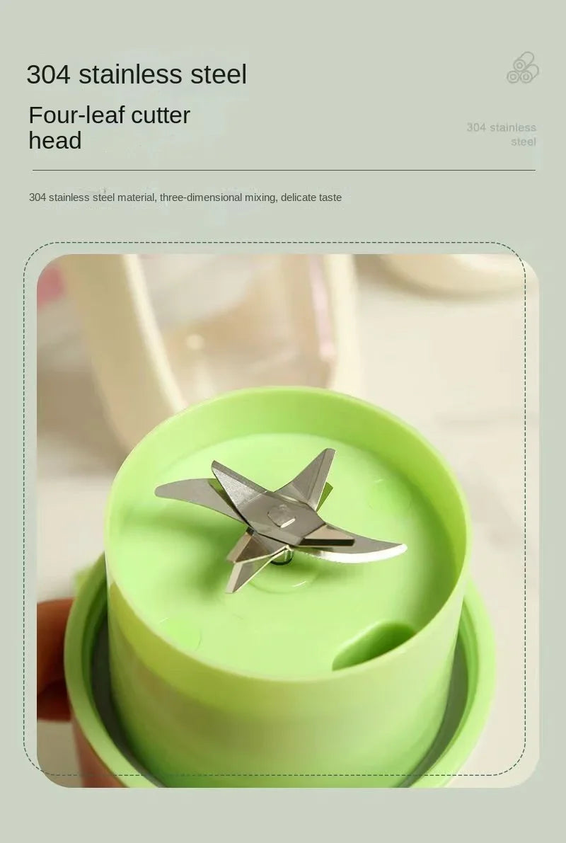 Portable Blender Machine USB Rechargeable Personal Size Blender Juicer Cup For Smoothies And Shakes Mini Fruit Mixer Cup