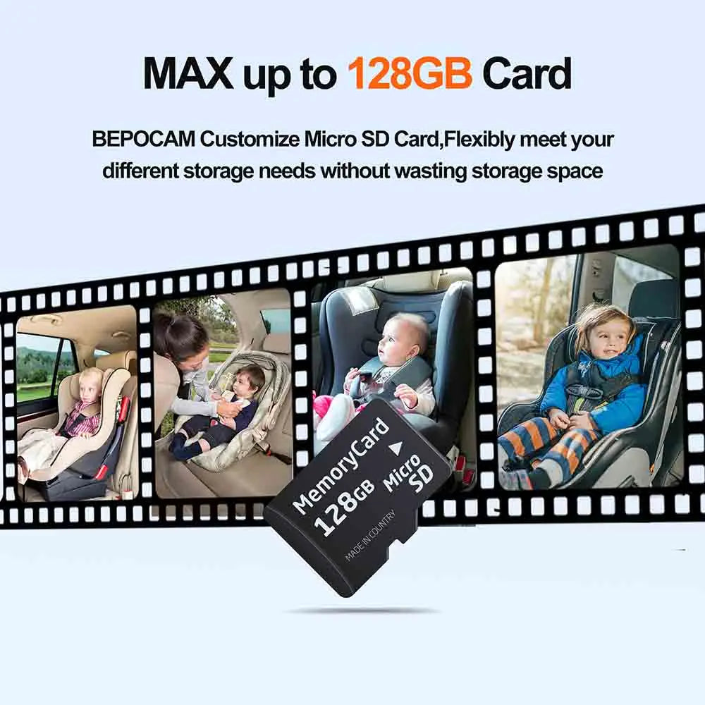 BEPOCAM 7'' Touch Screen Car Rear View Monitor 2K Baby Car Mirror Adjustable View Angle for Infants Kids Pets with Night Vision