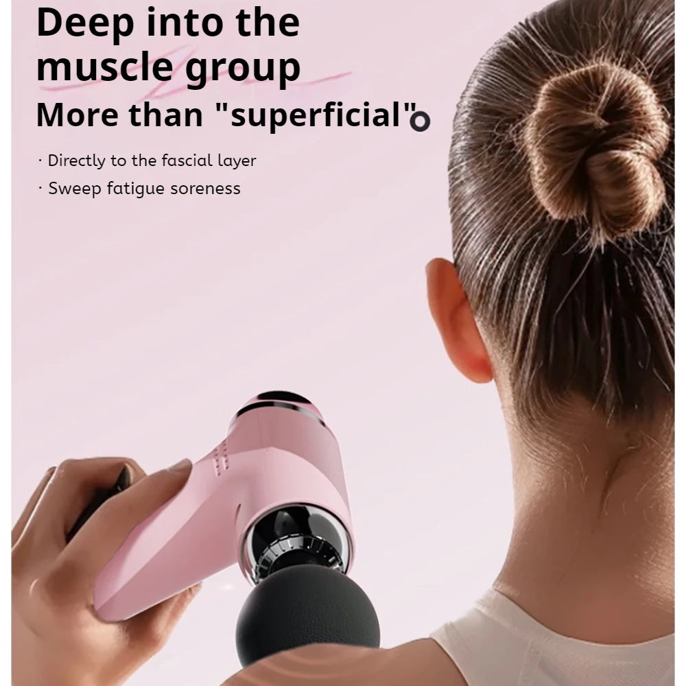 Mini Massage Gun Deep Tissue Muscle Relief Electric Portable for Home Gym Sports Recovery Rechargeable Tool