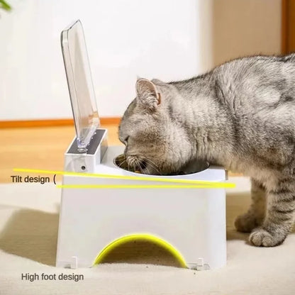 Smart Cat Bowl Pet Feeder Bowl Cat Dog Food Feeder Infrared Sensor Auto Open Cover Smart Feeder Anti-mouse Cat Food Dispenser