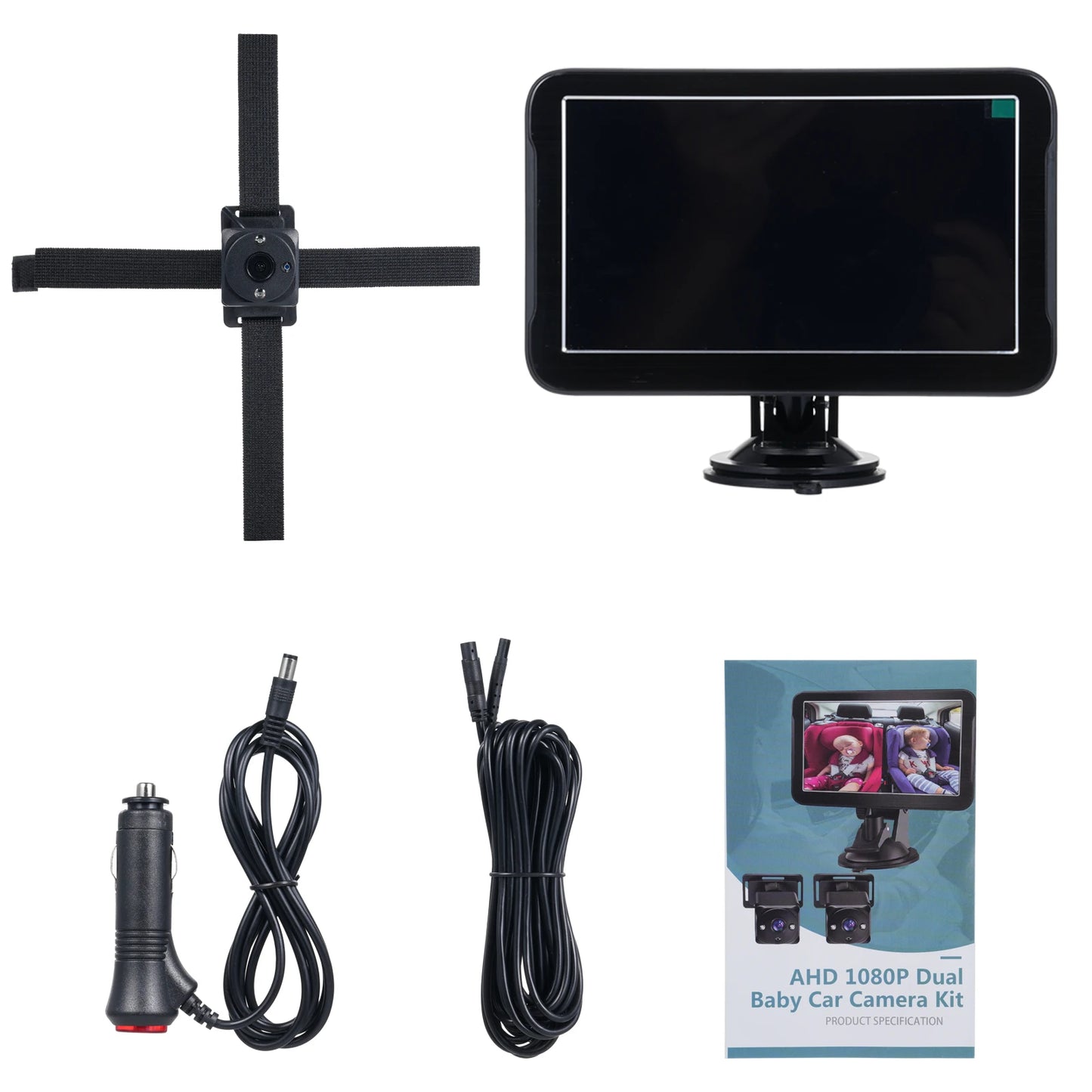 Baby Car Camera 7" Back Seat Baby Car Mirror with Wide Clear View Easily Observe The Baby's Move Baby Car Camera Baby Car Mirror