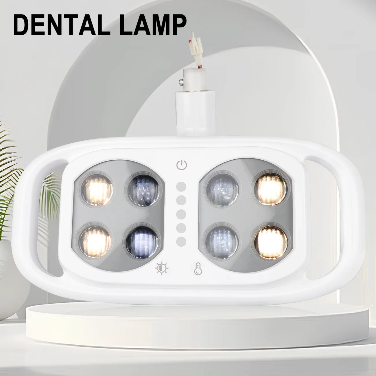 Dental Oral Light 8Bulds LED With Smart Sensor Switch Adjustable Brightness Surgical Lamp Dentistry Induction Yellow White Light