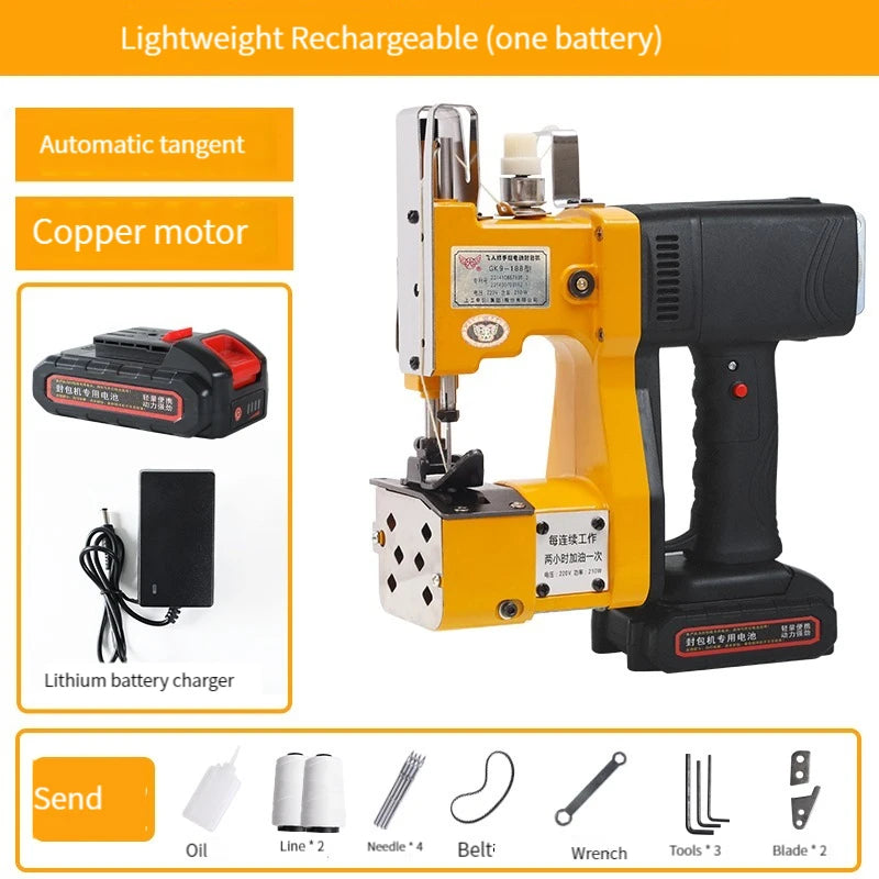 Electric Sewing Machine Portable Automatic Packaging Agriculture Textile Industry Woven Bag  Electric Packaging Machine