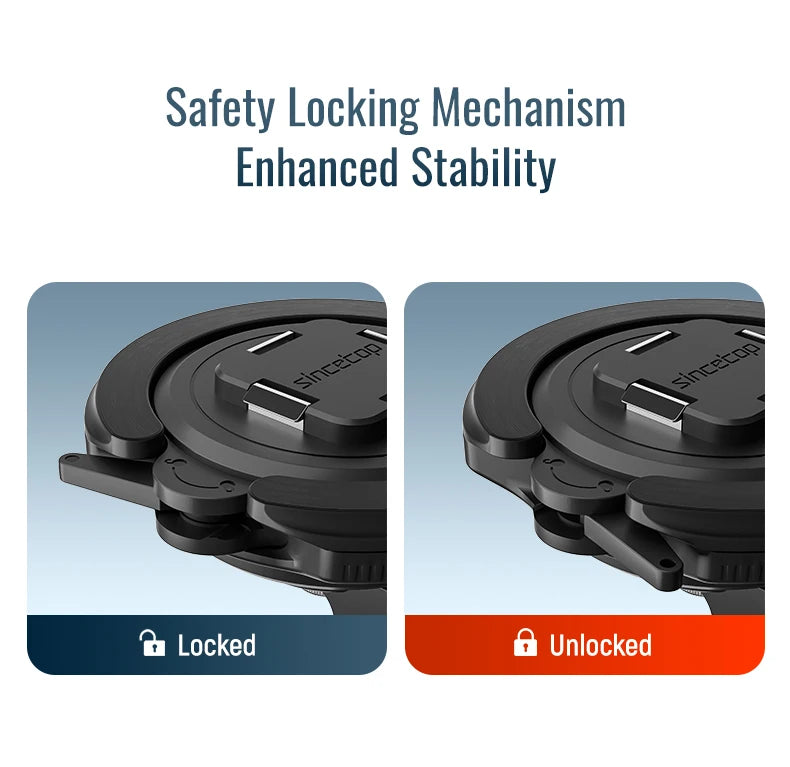 Magnetic Bike & Motorcycle Phone Mount - Universal Smartphone Holder with GPS Support, Secure Magnetic Attachment for Cycling