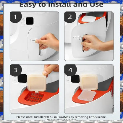 Top Sale N50 Odor Eliminator 2.0 For Puramax Self-Cleaning Cat Litter Box Cat Toilet Odor Control Pet Deodorant Cubes