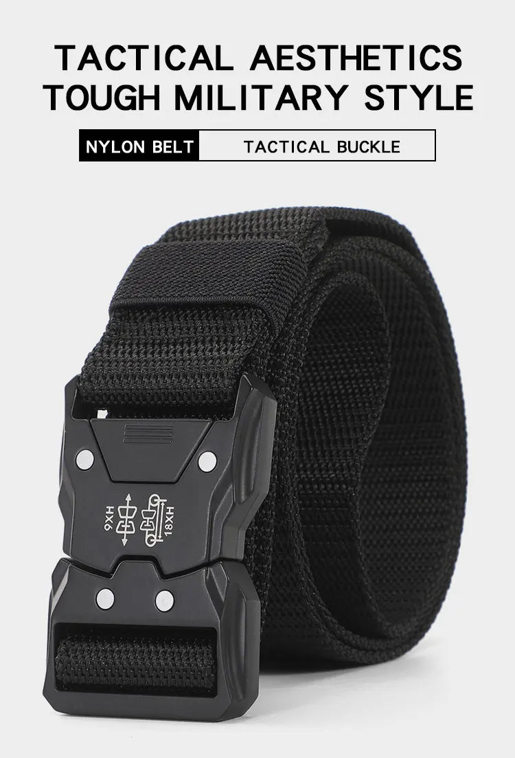 High Quality Tactical Belt Outdoor Work Training Belt Woven Belt Canvas Tactical  Multi Function Combat Belt Denim Belt