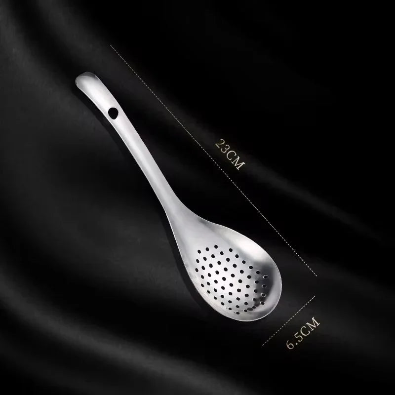 Stainless Steel Strainer Spoon Kitchen Colander Spoon Spoon Filter Strainer Food ScoopPerforated Skimmer Colander