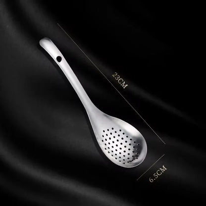 Stainless Steel Strainer Spoon Kitchen Colander Spoon Spoon Filter Strainer Food ScoopPerforated Skimmer Colander