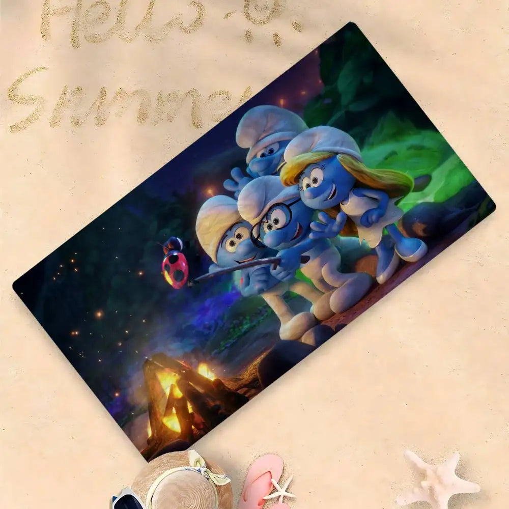 Cartoon S-Smurfs Cartoon Beach Towel Cute Kawaii Room Decor Bath Girls Children Hand Towels For Bathroom Shower