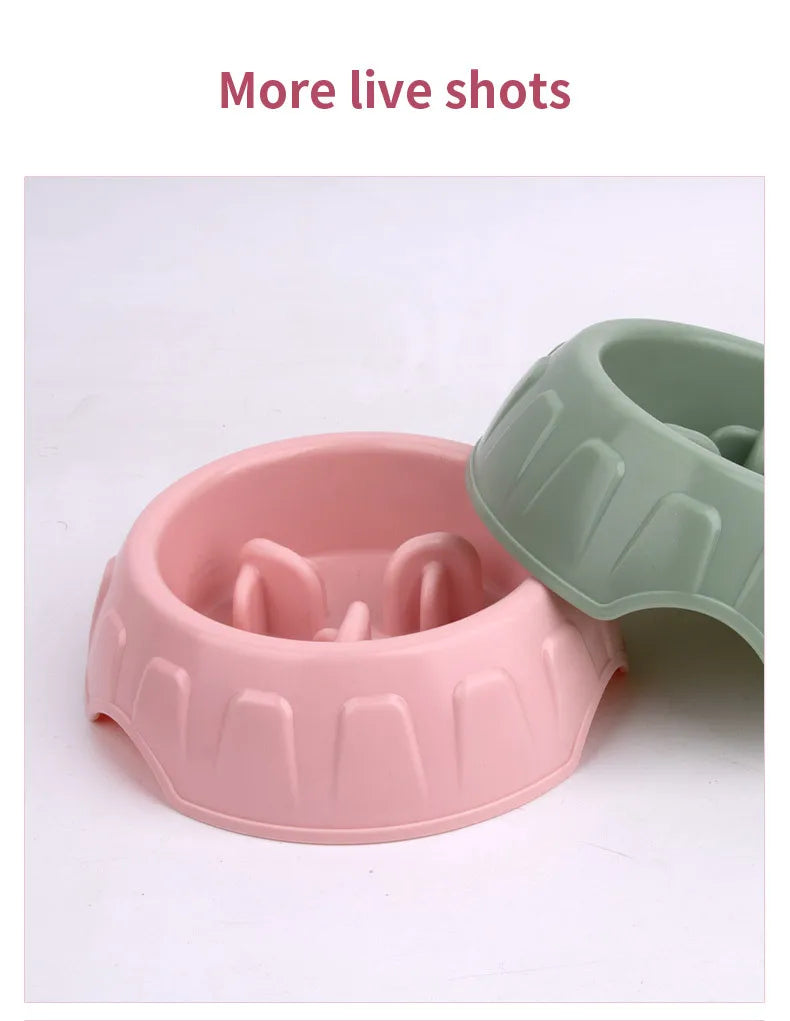 Pet Slow Food Bowl Dog Anti-choking Anti-slip Anti-tipping Slow Food Basin Small Medium-sized Pet Supplies