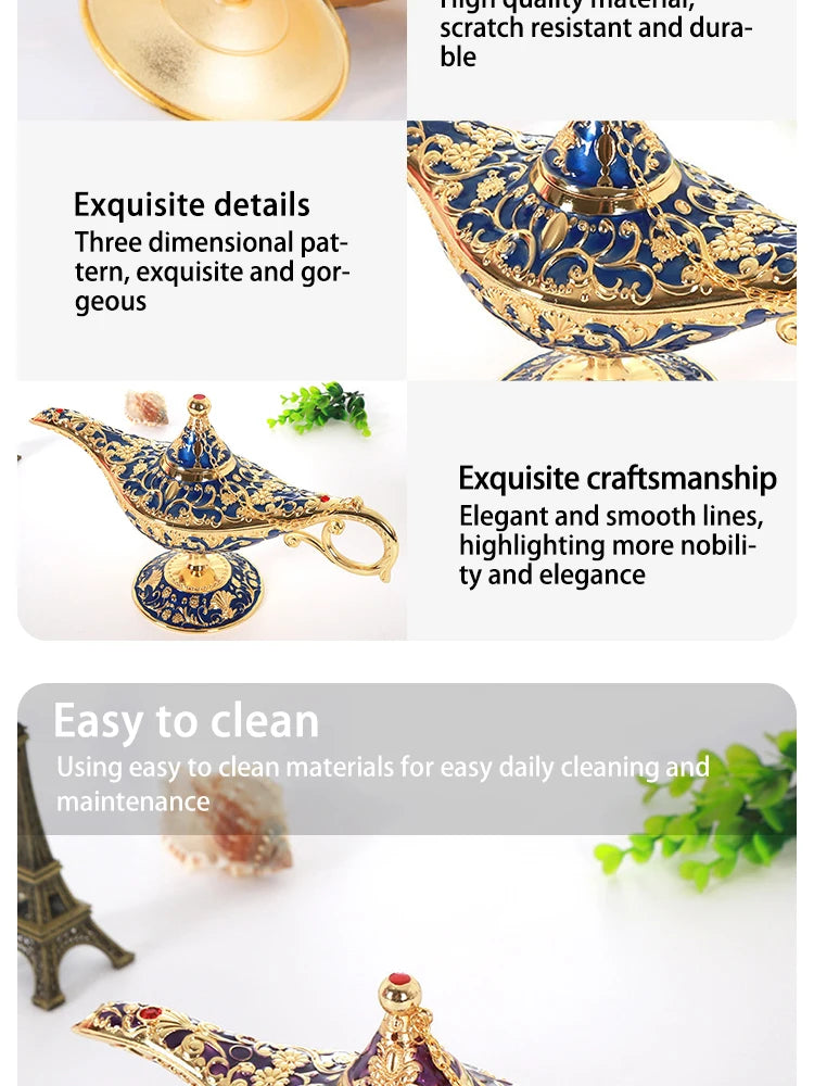 Aladdin Lamp Decorative Ornament Large European Retro Home Decoration Metal Decoration Crafts Holiday Gift