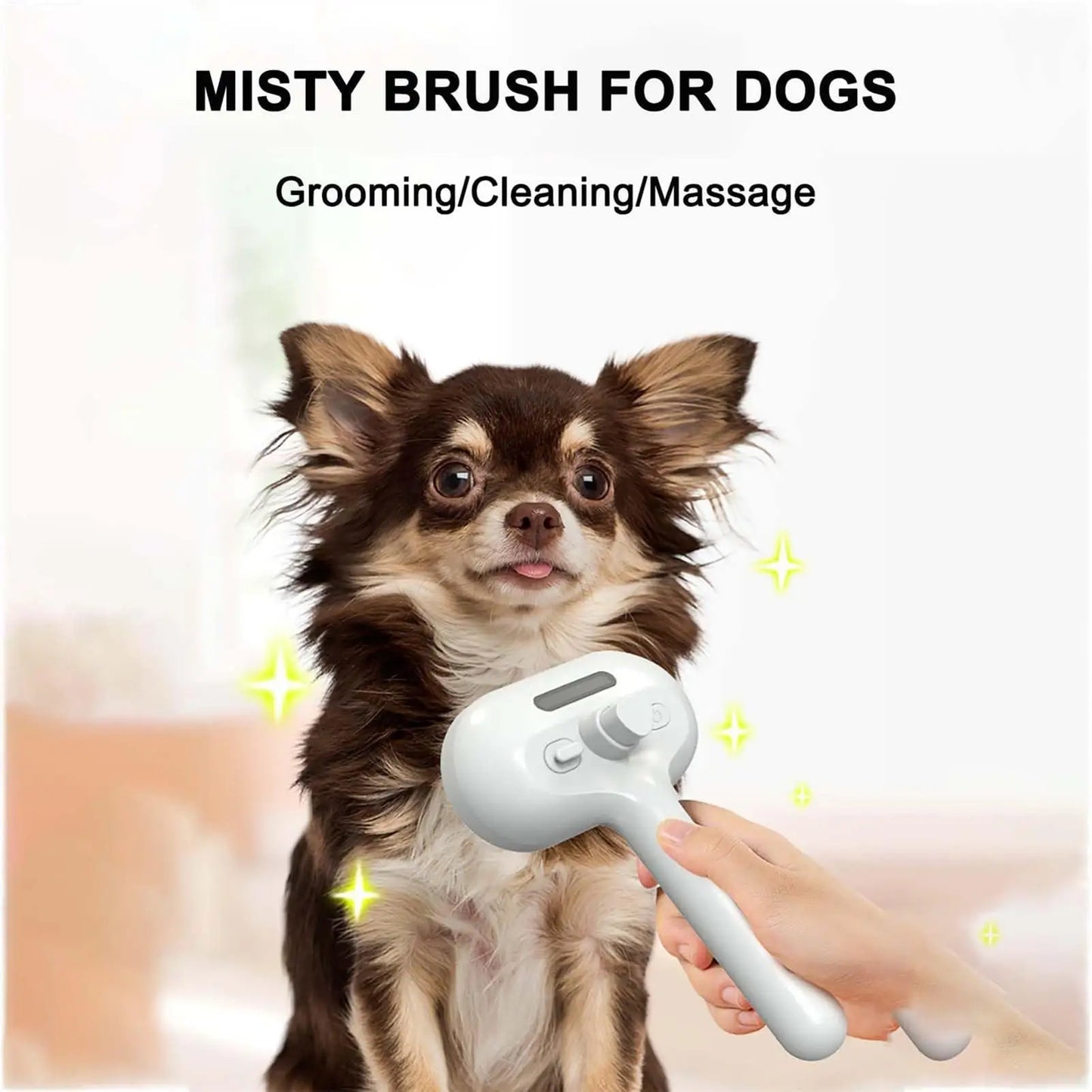 Pet Hair Remover Spray Grooming Comb Cats Dogs Floating Hair Removal Steam Cleaning Brush Dematting Water Mist Humidifier Comb