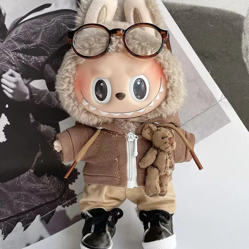 Labubu 17cm Doll Outfits Luxury Vinyl Doll Clothes 1st & 2nd Generation Compatible Delicate Baby Toy Accessories Kids Fashion