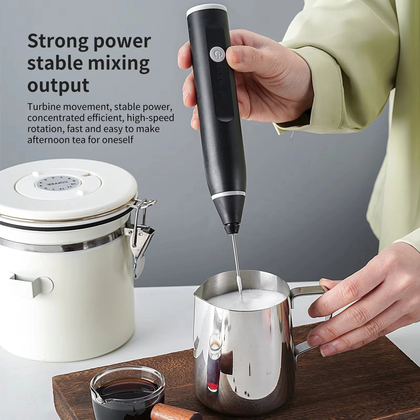 Portable UBS Electric Egg Beater 3-speed Wireless Blender Coffee Milk Bubbler Cream Butter Whipper Food Blender