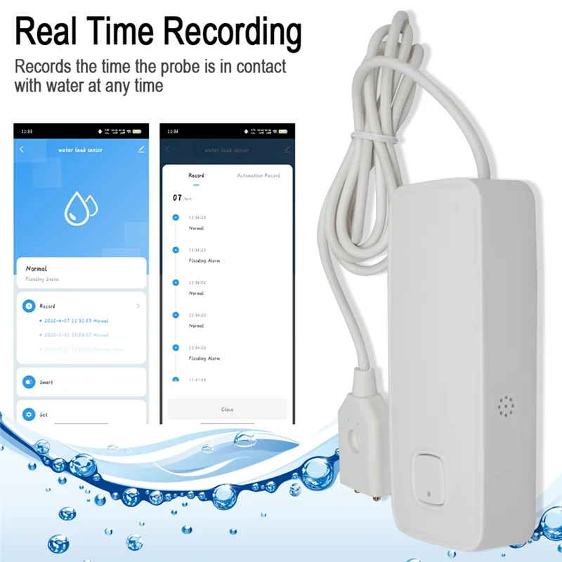 ABUO-Smart Switch Water Leakage Sensor Water Leakage Detection Alarm Detector Advanced Leak Detection