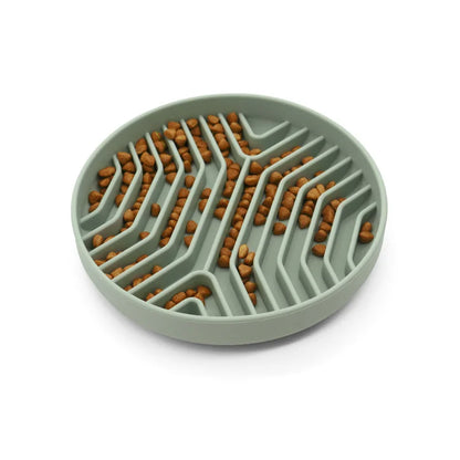 Non-slip Silicone Pet Slow Food Bowl Anti-choking Anti Knockover Cat Slow Feeder Mat with Suction Cup Dog Accessories