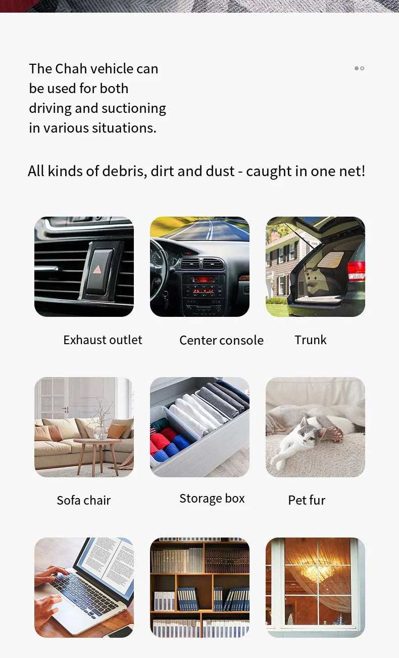 Vacuum Cleaner Mini Car Cleaning Powerful Suction Handheld Car Vacuum Cleaner Rechargeable for Car and Home Auto Vacuum Cleaner