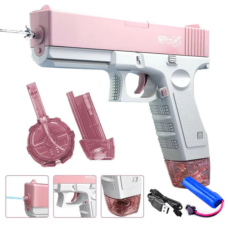 Electric Water Gun Toy Portable Automatic  Electric Burst Water Gun Kids Outdoor Water Toys