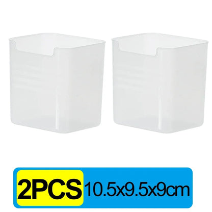 10x Fridge Door Storage Box Food Fresh Refrigerator Organizer Bin Food Container Kitchen Fruit Spice Vegetable Box Shelf Basket