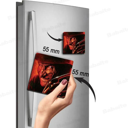 Horror Freddy Krueger Fridge Magnet Photo Personalized For Office Family Kitchen Refrigerator Friends Gift Holiday Decor