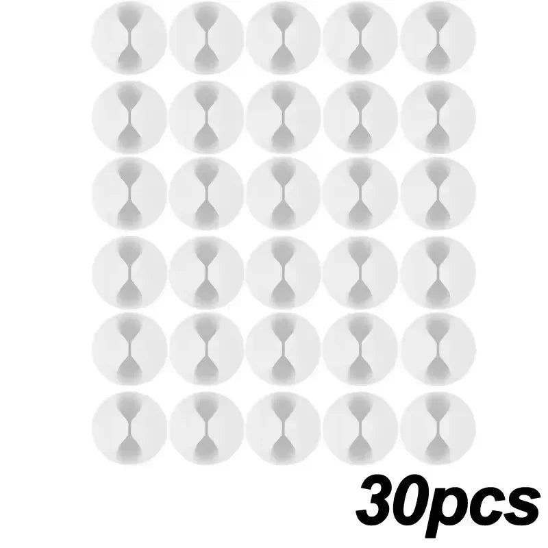 5/50Pcs Desktop Wall Cable Clips Wire Management Self-Adhesive Cord Organizers Holder Clamp for USB Network Headphone Cables