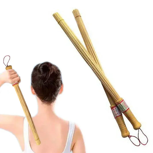 Bamboo Wood Massager Relaxation Hammer Stick Relieve Muscle Fatigue Environmental Health Wooden Handle Health Care Tool