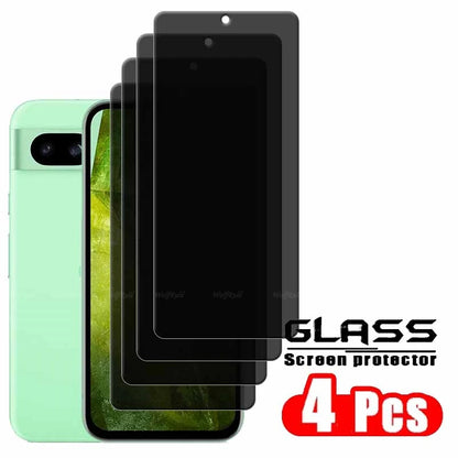 4Pcs For Google Pixel 8A Glass Google Pixel 8A Tempered Glass 9H HD Privacy Anti-Spy Cover Glue Screen Protector Google Pixel 8A