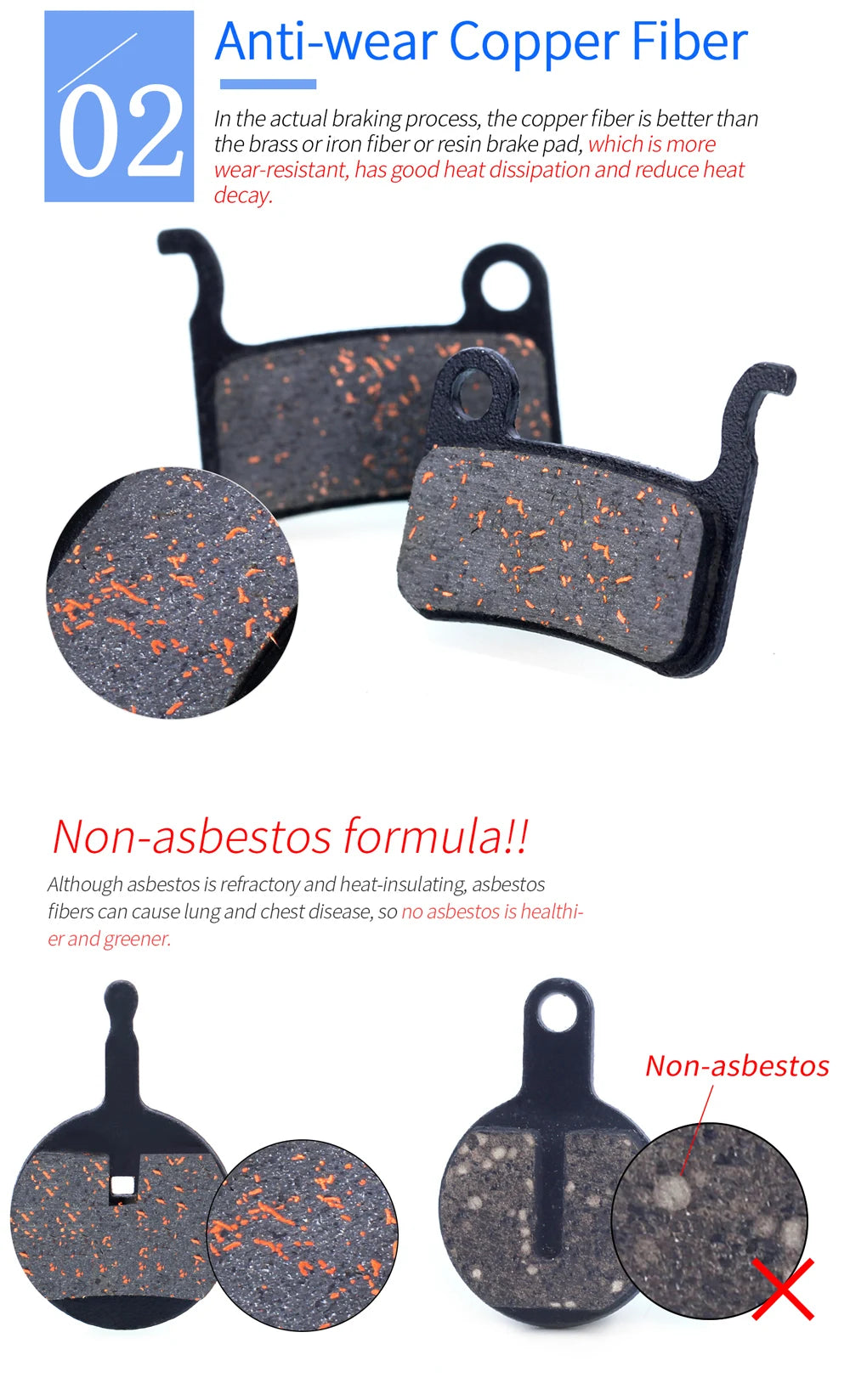 DUST 1Pair Semi-Metal Bicycle Hydraulic Disc Brake Pads MTB Mountain Bike Parts for SHIMANO XT XTR M315 SRAM Avid BB5 BB7 E1 E3