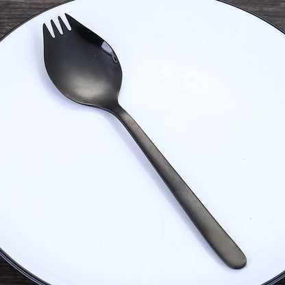 304 Stainless Steel Salad Spoon Fork Spoon Set Spoon Gift Fork Fruit Fork Soup Spoon Western Food Fork Spoon Children's Spoon