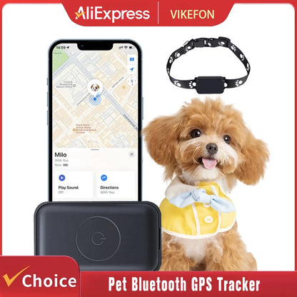 Pet Bluetooth GPS Tracker Dog Mini Tracking Movement Alert Collars Anti Lost Tracker for Cats and Puppies Remote Global Locator