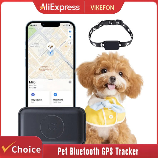 Pet Bluetooth GPS Tracker Dog Mini Tracking Movement Alert Collars Anti Lost Tracker for Cats and Puppies Remote Global Locator