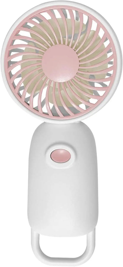 Mini Portable Fan Cute Handheld USB Rechargeable Battery Operated Lightweight Small Personal Fans with 3 Speeds for Outdoor